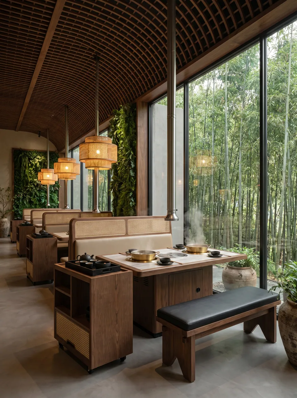 Bamboo Grove Side-Station Table