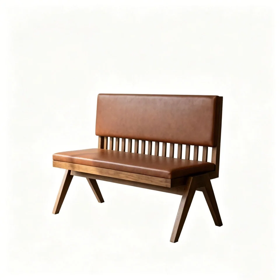 Saddle Tan A-Leg Booth Set view 3